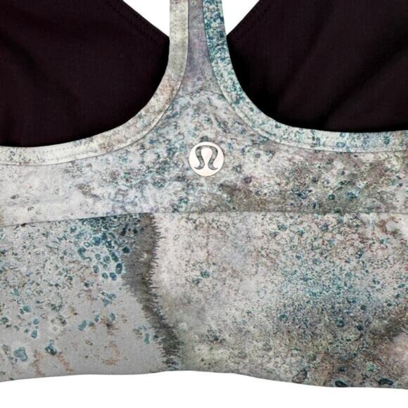 Lululemon Retreat Bra In Sugar Crush Multi / Black Cherry Size 4 - Picture 5 of 8